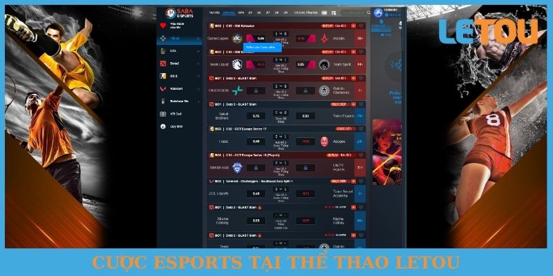 Cược Esports tại thể thao Letou